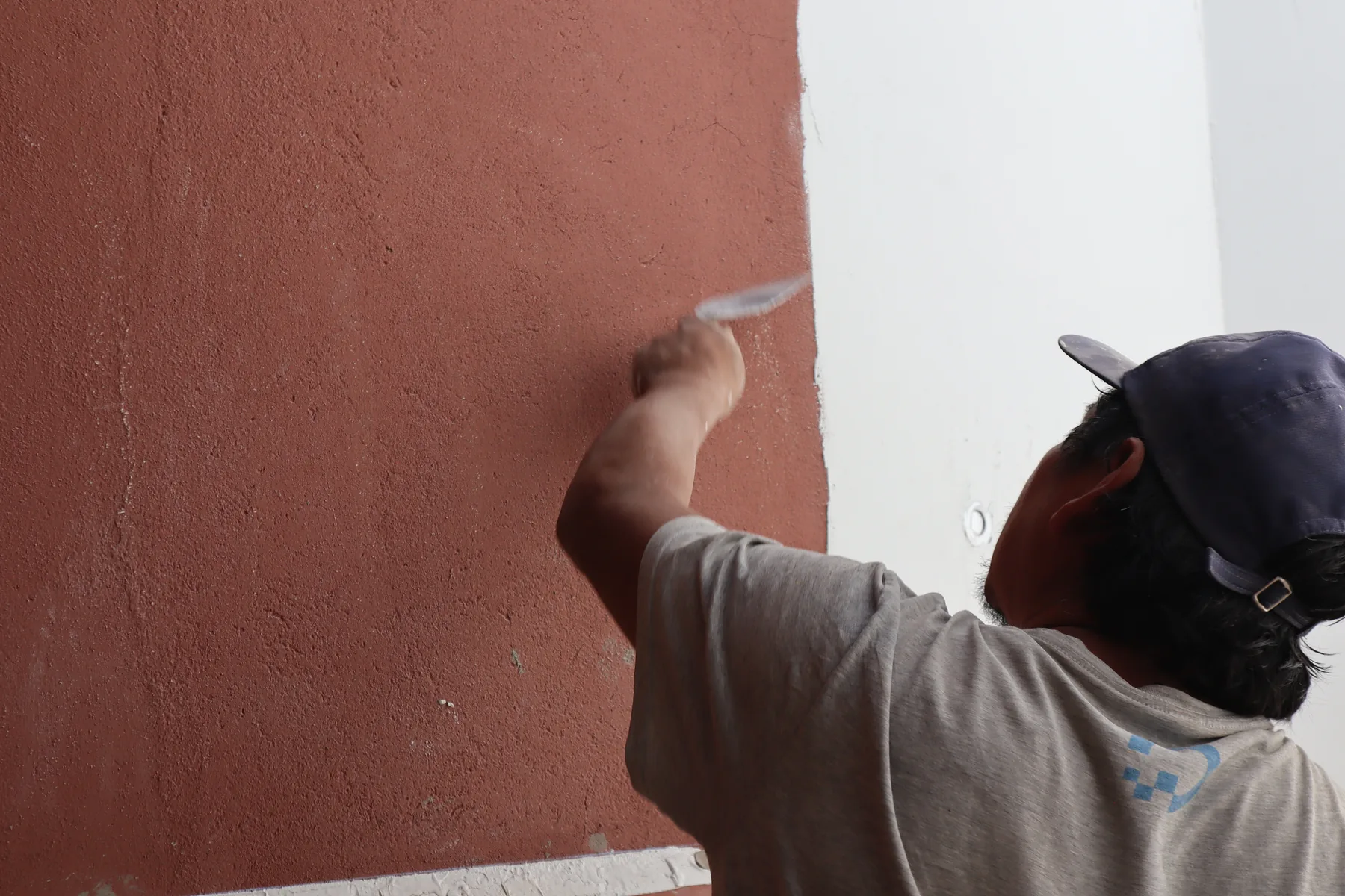 Empastado de muro curvo